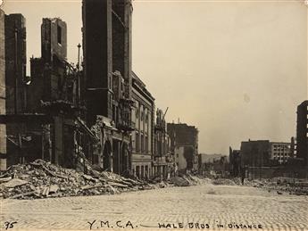 (SAN FRANCISCO EARTHQUAKE) A set of 20 photographs documenting the aftermath of the 1906 earthquake in San Francisco and its environs.